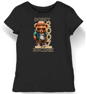 Koszulka damska na 18 urodziny 2007 z misiem dobry rocznik czarna XXL - Koszulki i topy damskie Koszulka damska na 18 urodziny 2007 z misiem dobry rocznik czarna XXL - Koszulki i topy damskie - miniaturka - grafika 1