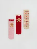 Skarpetki damskie - Reserved - Świąteczne skarpety 3-pak - wielobarwny - miniaturka - grafika 1