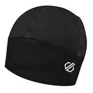 Czapki damskie - Dare 2b Czapka lekka i rozciągliwa, purpurowa z dzierganym tyłem i odblaskowymi paskami – unisex one size czarna - miniaturka - grafika 1