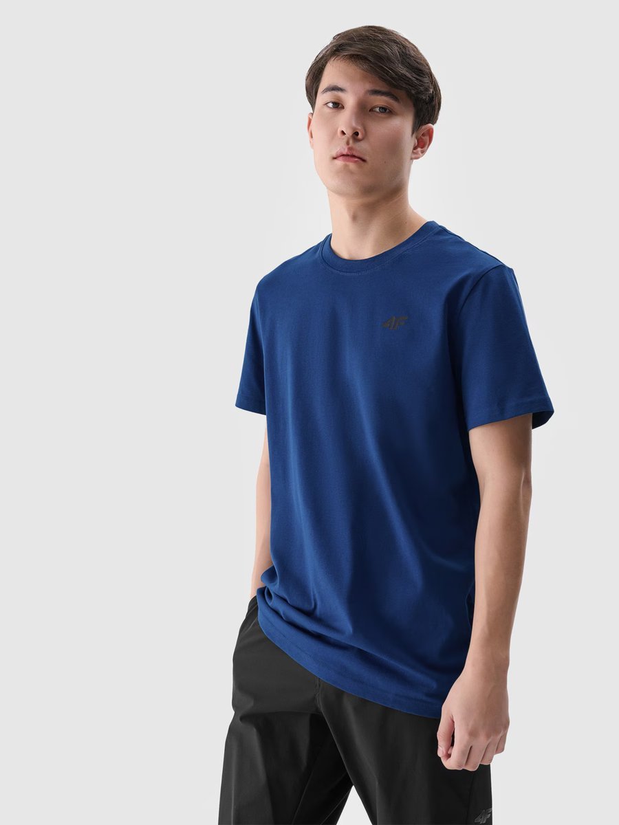 T-shirt męski 100% bawełna 4F 4FWMM00TTSHM2256-46S Zielony