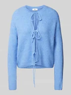 Swetry damskie - Kardigan z wiązaniem - miniaturka - grafika 1