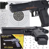 Zabawki militarne - PISTOLET ZABAWKA ASG REPLIKA NA KULKI PLASTIKOWE BB ZESTAW 800KULEK GRATIS - miniaturka - grafika 1