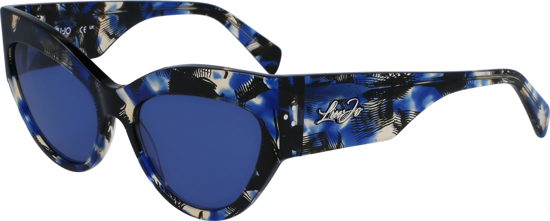 Okulary przeciwsłoneczne LIU JO LJ787S 019 TEXTURED BLACK/BLUE ICE 55/17/140 FEMALE