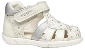 Buty dla dziewczynek - Geox B sandały Zapito Girl, dziewczynki 0-24, Białe srebro, 19 EU - miniaturka - grafika 1