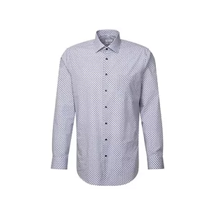 Seidensticker Męska koszula z długim rękawem Regular Fit, niebieski, 43 - Koszule męskie - miniaturka - grafika 1