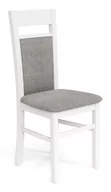 Krzesła - Krzesło skandynawskie ELIOR Lettar, biało-szare, 46x55x97 cm - miniaturka - grafika 1
