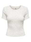 Koszulki i topy damskie - ONLY Koszulka w kolorze kremowo-błękitnym - miniaturka - grafika 1