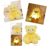 Maskotki i pluszaki - PLUSZOWY MIŚ ŚWIECĄCY PLUSZAK 50CM LED LAMPKA Miękka Przytulanka dla Dzieci ŻÓŁTY - miniaturka - grafika 1