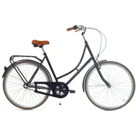 Rowery - Dallas Bike Holland City 3spd 28 cali Damski Czarny z brązem - miniaturka - grafika 1