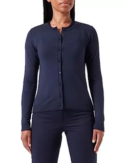 Swetry damskie - Sisley Damski L/S 14etm5203 kardigan sweter, ciemnoniebieski 06u, S EU, Dark Blue 06u, S - grafika 1