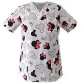 Odzież medyczna - Bluza medyczna damska fartuch kolorowy wzorek 1046 4XL - miniaturka - grafika 1