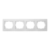 Klawisze i ramki - KANLUX Ramka poczwórna, pozioma DOMO 01-1490-002 bi 24765 - miniaturka - grafika 1