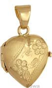 Wisiorki - Zawieszka złota Medalion Serce pr.585 - miniaturka - grafika 1