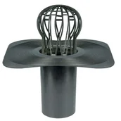 Rynny i akcesoria - Wpust dachowy czarny 38 x 38 x 25 cm MAXPOL - miniaturka - grafika 1