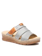 Klapki i japonki damskie - Rieker Klapki V1253-12 Niebieski - miniaturka - grafika 1