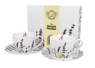 Duo Gift Filiżanki ze spodkami 280 ml komplet 2 szt. CLASSIC LAVENDER DUG_3191 - Serwisy do kawy i herbaty - miniaturka - grafika 1