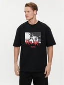 Koszulki męskie - Hugo T-Shirt Domenade 50504871 Czarny Oversize - miniaturka - grafika 1