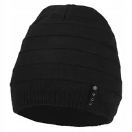 Czapki męskie - Czapka Męska Klasyczna Jesienna Zimowa Ciepła Gruba Prosta Elastyczna Moraj Black - miniaturka - grafika 1