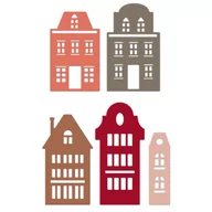 Scrapbooking - Zestaw wykrojników dpCraft Domki 5 szt. - miniaturka - grafika 1