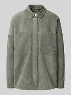 Kurtki damskie - Bluzka sztruksowa o kroju relaxed fit z kieszeniami na piersi model ‘JANINE-RAI’ - miniaturka - grafika 1