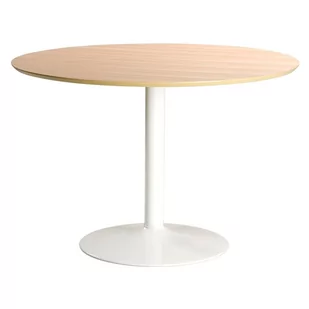Actona Stolik Obiadowy Na Nodze Rico 110 Cm Naturalny + Biały - Ławy i stoliki kawowe - miniaturka - grafika 1