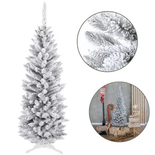 Sztuczna choinka Świerk ośnieżony slim PVC 150cm - Choinki - miniaturka - grafika 1
