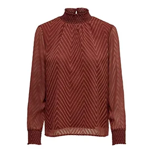 ONLY Damska bluzka Onlnew Kayla L/S Top WVN, czerwony, 44 - Bluzki damskie - miniaturka - grafika 1