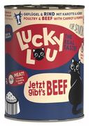 Mokra karma dla kotów - Lucky Lou Lifestage Senior Drób i wołowina puszka 400g - miniaturka - grafika 1