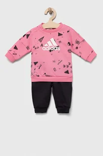 adidas dres niemowlęcy I BLUV Q3 CSET kolor różowy - Komplety dla niemowląt - miniaturka - grafika 1