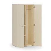 Szafy biurowe - Szafa ubraniowa biurowa PRIMO WOOD, 3 półki, drążek do szafy, 1781 x 800 x 500 mm, brzoza - miniaturka - grafika 1