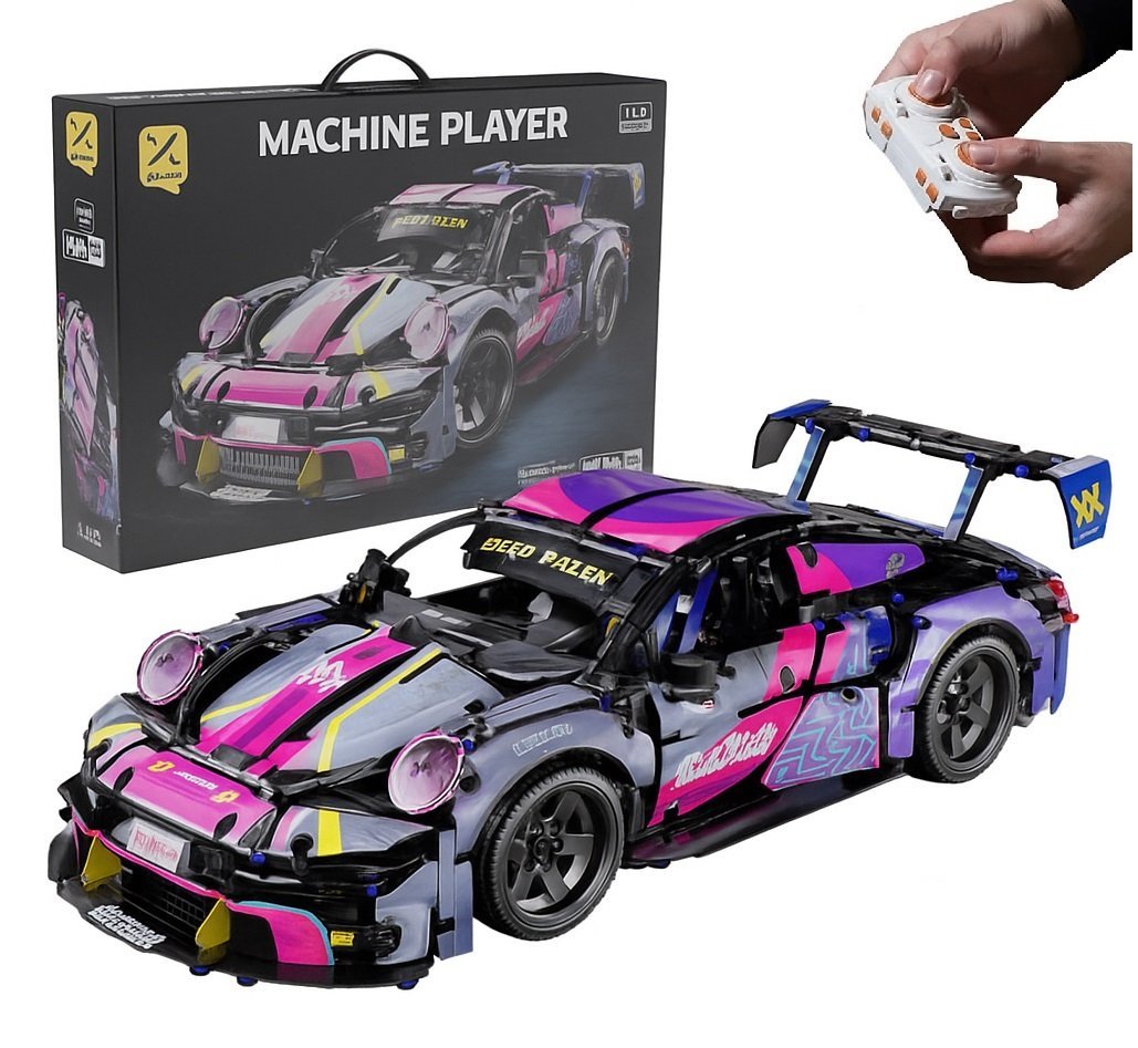 Klocki Technik auto Porsche 911 RSR zdalnie sterowane + pilot, 50 cm