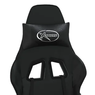 Lumarko Fotel gamingowy z podnóżkiem, czarny, sztuczna skóra - Fotele gamingowe - miniaturka - grafika 11