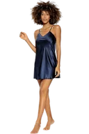 Piżamy damskie - Dkaren Karen Granatowa damska koszula nocna - miniaturka - grafika 1