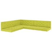Poduszki ogrodowe - vidaXL Poduszki na podłogę lub palety 7 szt. zielone bawełniane 3068633 - miniaturka - grafika 1