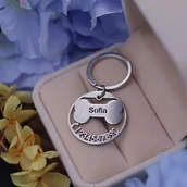 Inne - TEMU Indywidualne Breloczki z Okrągłą Tabliczką -Zagubienia dla Zwierząt, Klucz do Telefonu ze Stali Nierdzewnej w Kształcie Kości Psa, - miniaturka - grafika 1