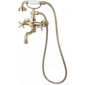 Baterie wannowe i prysznicowe - FDesign Lacrima bateria wannowo-prysznicowa ścienna stary brąz FD1-LRA-11-66 - miniaturka - grafika 1