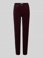 Spodnie damskie - Spodnie materiałowe o kroju slim fit z mieszanki bawełny model ‘ALKEA’ - miniaturka - grafika 1