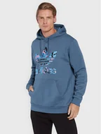 Bluzy męskie - adidas Bluza Camo Series Infill HK2802 Granatowy Regular Fit - miniaturka - grafika 1