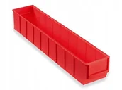 Pojemniki przemysłowe - Allit Plastikowy pojemnik do regału Shelfpoj., 91 x 500 x 81 mm, czerwony 450561 - miniaturka - grafika 1