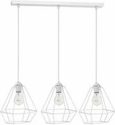 Lampy sufitowe - Lampa wisząca nowoczesna druciana listwa ALMA III biały szer. 60cm - miniaturka - grafika 1