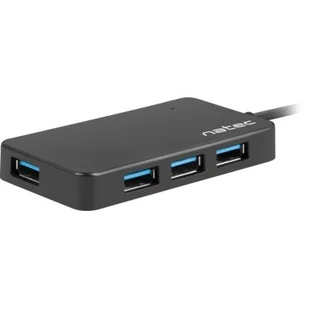 Natec Hub USB Moth 4xUSB 3.0 czarny NHU-1342 - Huby USB - miniaturka - grafika 1