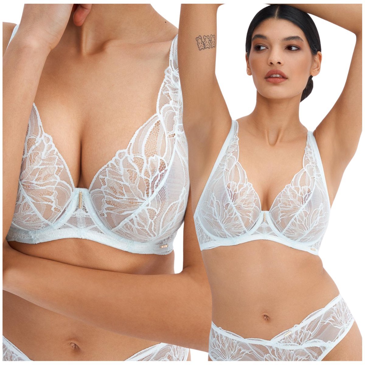 Biustonosz miękki wygodna koronkowa braletka Alles SOFT BLUR M BRALETTE 85E