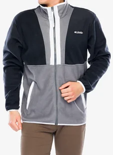 Bluza polarowa Columbia Backbowl II Full Zip Fleece - black/city grey - Bluzy sportowe męskie - miniaturka - grafika 1