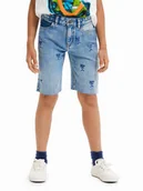 Spodenki damskie - Desigual Szorty jeansowe 23SBDD01 Niebieski Regular Fit - miniaturka - grafika 1