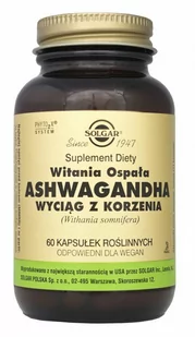 Solgar Ashwagandha 60 kaps. # DARMOWA WYSYŁKA TT000772 - Suplementy naturalne - miniaturka - grafika 1