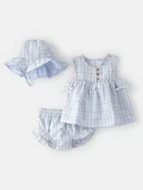 Spodenki dla niemowląt - carter's 3-częściowy zestaw w kolorze błękitnym - miniaturka - grafika 1