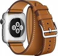 Akcesoria do smartwatchy - 4TechGoods PASEK SKÓRZANY DO APPLE WATCH 3 5 6 7 SE 42/44/45 - miniaturka - grafika 1