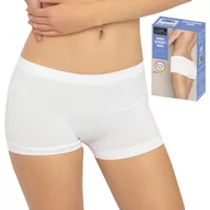 Majtki damskie - Gatta szorty bezszwowe Niki Mini Short białe, S - miniaturka - grafika 1
