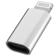 Pozostałe akcesoria do telefonów - Adapter przejściówka USB-C Typ-C do Apple Lightning iPhone (Silver) - miniaturka - grafika 1
