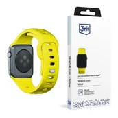 Akcesoria do smartwatchy - 3MK Silicone Watch Strap żółty/yellow silikonowy gumowy pasek dla Apple Watch 1/2/3/4/5/6/7/8/9/SE 38/40/41mm - miniaturka - grafika 1